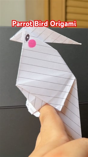 Origami bird - origami paper parrot #origamianimals #birds #kakakorigami #shortvideo #paperparrot