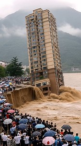 414K views · 965 reactions | Massive Flood Threatens High-Rise — Structure Tilting Toward Collapse #disasterstrucks #fyp #viral #reels | Disaster Strucks | Facebook