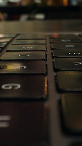 Close-up of a laptop keyboard | Premium Stock Video Footage