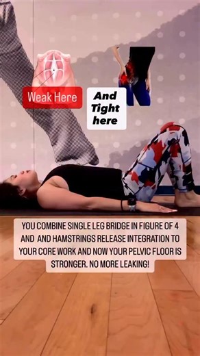 Weak Core plus tight hips! Discover the key 🔑to a strong pelvic floor and deep core! Interested in learning more? And if you are delay Serious on eliminating your back pain fast and fund the root of your problem "💪🏼 In my latest Reels, I'm sharing how combining single leg bridge in figure 4 and hamstrings release can integrate with your core work to create a powerhouse of strength and stability. 🌟 If you're looking to unlock and strengthen your hips for a stronger pelvic floor and deep core,