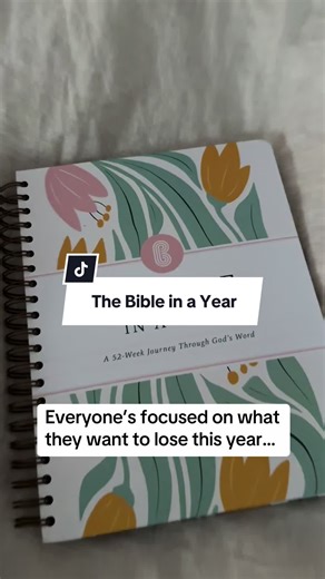 The Bible in a Year is a 52-week guided Bible study designed for intentional spiritual growth. Featuring daily Scripture readings, weekly devotionals, reflection questions, and a lay-flat spiral binding, it makes reading, journaling, and note-taking easy and meaningful. Perfect for personal devotionals, Bible study groups, or a thoughtful Christian gift. #BibleInAYear #ChristianDevotional #BibleStudyTools #FaithBasedLiving #SpiritualGrowth