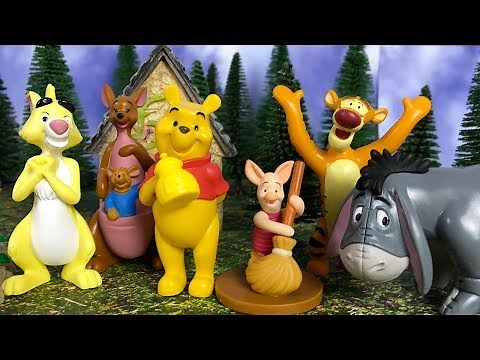 UNBOXING DISNEY WINNIE THE POOH FIGURINE PLAYSET WITH OWL AND FRIENDS