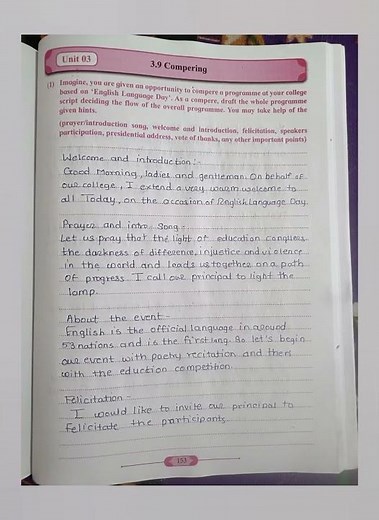 Class 12th English Workbook 3.9 Compering Answers !!