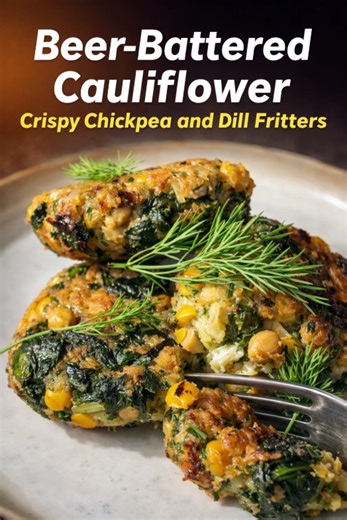 Crispy chickpea and dill fritters recipe