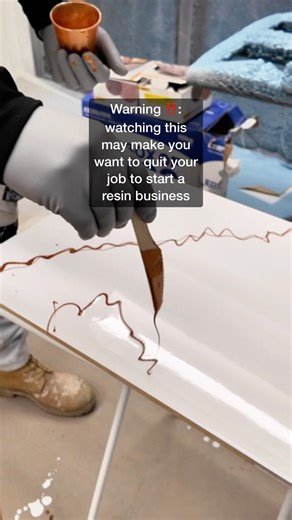 First time doing resin worktops… 👀 #resin #worktops #spraypaint #kitchen #decorating #art