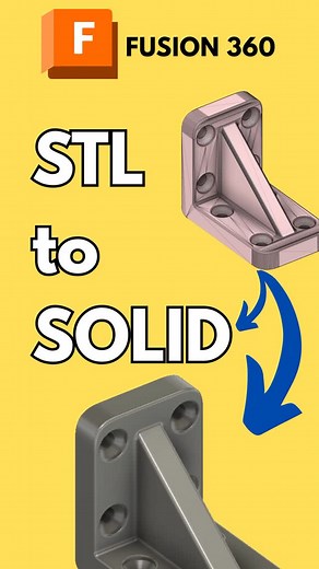 3Diest | 3D Printing | CAD Design on Instagram: "Turn Your Mesh into Magic! Ever wondered how to convert an STL file into a solid body in @adskfusion 360? In this reel, I’m walking you through the step-by-step process — clean, simple, and ready for editing or prototyping. Whether you’re into reverse engineering, fixing broken models, or prepping for manufacturing, this trick is a game-changer! Tag someone who needs this! #Fusion360 #STLtoSolid #3DModeling #ReverseEngineering #Fusion360Tips #Kalp