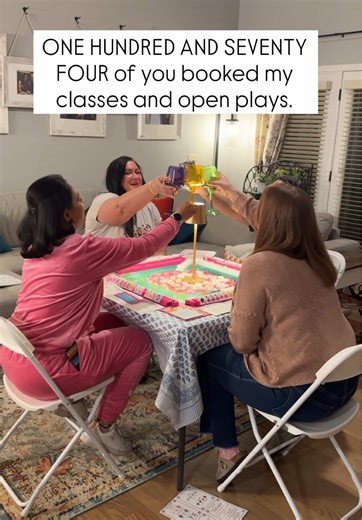 Wow you guys. I taught my very first mahjong class on August 29 and in four months, ONE HUNDRED AND SEVENTY FOUR of you booked my classes and open plays. What a whirlwind, and one I’m very thankful for. Here’s to even more community and mahjong in 2026. Bird bam cheers! 💕 #mahjonginstructor #mahjongclasses #mahjongteacher @Oh My Mahjong
