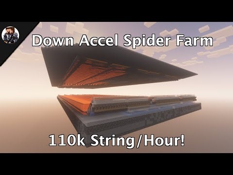 110k/hr String Down Accel Spider Farm - Java Edition 1.15+