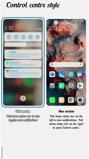MIUI 13 control center enable, all Xiaomi, Mi, Redmi and Poco device