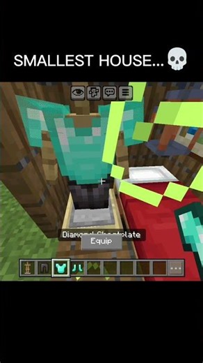 Minecraft 2x2 Smallest House...🤯(World's Smallest Violin)#minecraft#shorts#transition