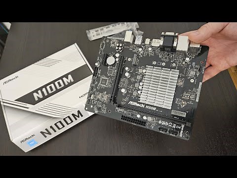 Unboxing AsRock N100M fanless mATX mainboard
