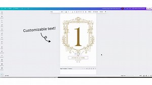 Elegant Table Numbers Template - Instant Download - Minimalist Wedding Decor - Etsy Canada