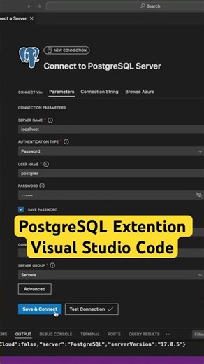 PostgreSQL Extention for Visual Studio Code #vscode #postgresql