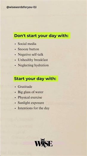 Morning Habits That Destroy vs. Morning Habits That Build #wisewords#MorningHabits #HealthyLifestyle