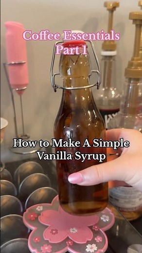 how I make vanilla coffee syrup at home! | #shorts