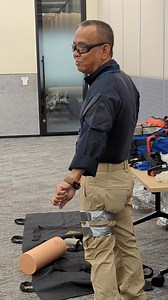 Ted Everest Doc Esguerra discusses how to secure and immobilize an impaled object on a victim during our abbreviated VIP Protection Course for a Fortune 500 company... | Snooky Cruz