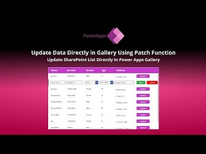Power Apps: Update Data Directly in Gallery Using Patch