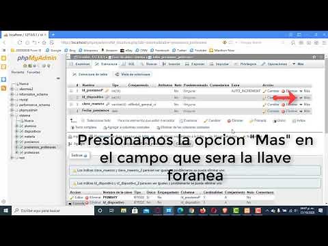 Relacionar tablas en MySQL con PHPmyAdmin XAMPP