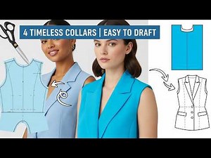 4 Timeless Collars Every Sewist Should Know | Easy Drafting Method #sewing