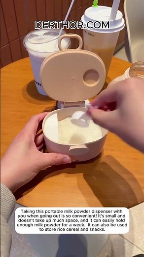 Taking this portable milk powder dispenser with you when going out is so convenient!