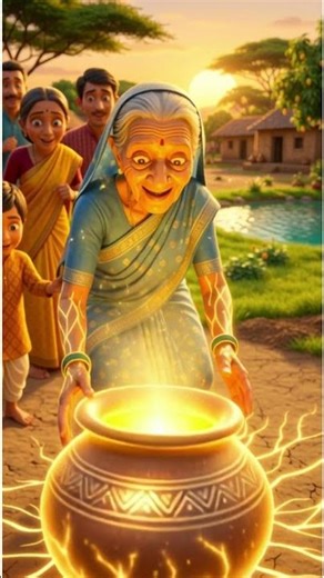 The Magic Pot: A Lesson in Karma #animation #dadimakikahaniya #helpingother #moralstory#Shorts