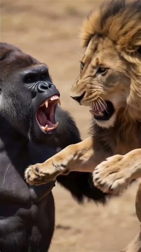 Gorilla vs Lion Showdown (Wild Encounter)