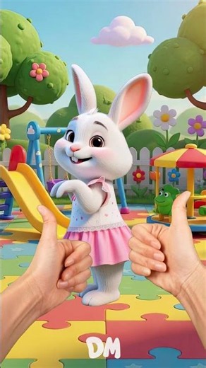 Bunny Teaches You to Clap 🐰 #kidssongs #toddlerlearning #shorts