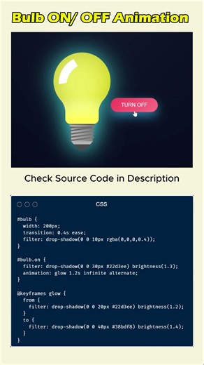 JavaScript Toggle Switch 💡 | Bulb ON/OFF with HTML & CSS