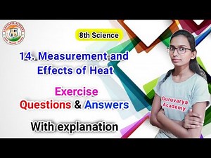 14 measurement and effects of heat exercise | std 8 science chapter 14 question answer | class 8th