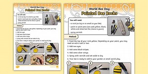 World Bee Day Painted Bee Rocks