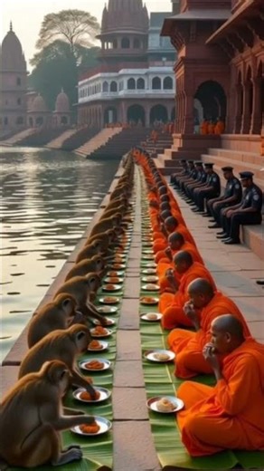 बंदर का दिवाली पर हो रहा है पार्टीhanuman chalisa 🚩 part-6 #shortsfeed