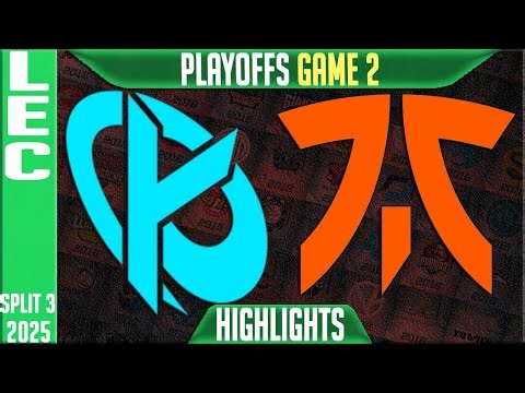 KC vs FNC | LEC Playoffs 2025 – Highlights (Game 2) | Kaza LoL LCS Highlights
