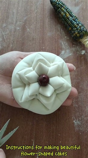Instructions for making beautiful flower-shaped cakes