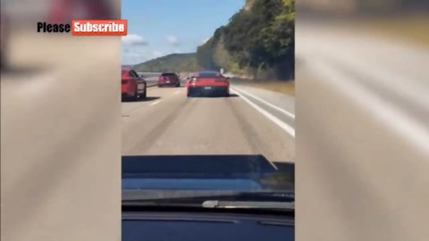 Corvette Z06 crashes into Shelby Mustang