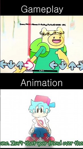 Gameplay VS Animation Come Along With Me #fnfmod #fnf #gameplay #gaming #fnfmods #rhythmgame