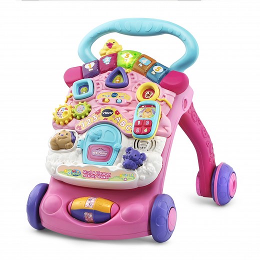 VTech Stroll & Discover Activity Walker - Pink with Accessories, Baby and Toddler Toys - Walmart.com