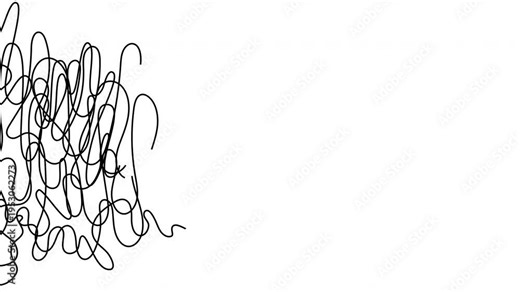 Chaos to Clarity Concept: Tangled Lines Transforming Into Straight Arrows Representing Focus and Streamlined Process