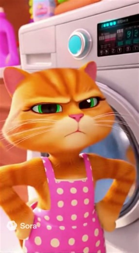 Baby Cat Cuts Mom’s Hair 😾💇‍♀️ | Gets in Trouble & Dad Saves Him from Washing Machine 🐱🧺