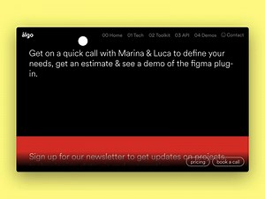 Algo Figma page CTA - Awwwards