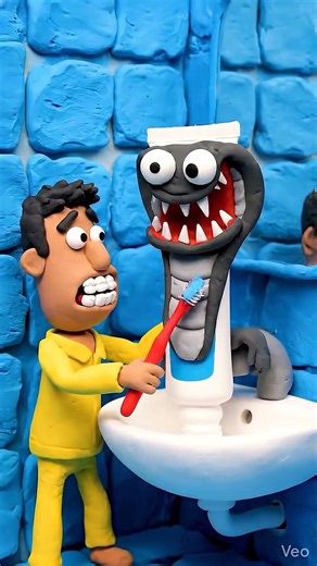 The Evil Toothpaste Tube Attacks Him in Claymation Chaos