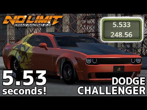 Fastest Dodge Challenger SRT Tune - 5.53 Seconds 1/4 Mile! No Limit Drag Racing 2.0