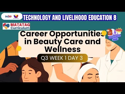 TLE 8 QUARTER 3 WEEK 1 DAY 3:Career Opportunities in Beauty Care and Wellness #beautycare #week1day3