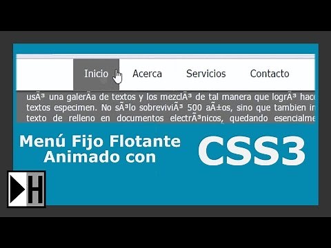 Como crear un Menú Fijo Flotante con HTML5 y CSS3