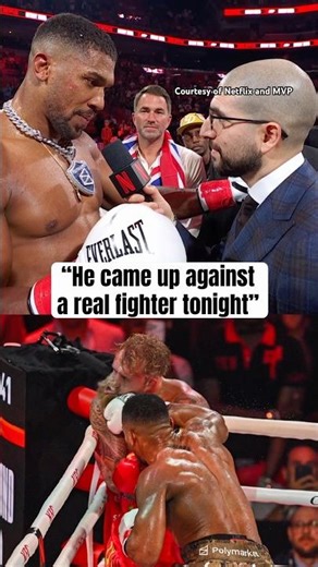 Anthony Joshua shows respect to Jake Paul 🫡 Only on @Netflix