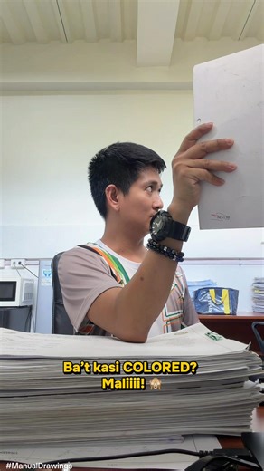 Civil Engineering Student's Intense Manual Drawing Session