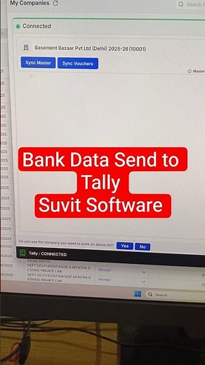 tally me bank statement entry