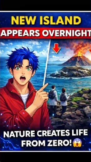 Ocean Created a New Island 🤯 #facts #shorts #facttechz #surtsey