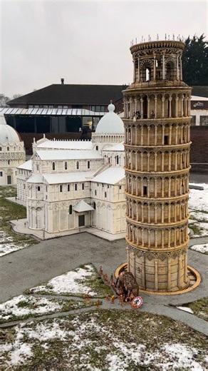 The Leaning Tower of Pisa is a 57-meter (183–191 ft) medieval, white marble bell tower in Pisa, Italy, renowned for its nearly 4-degree lean caused by unstable, soft soil. Construction began in 1173 and took roughly 200 years to complete, with the tilt appearing early due to shallow foundations. It is part of the Piazza dei Miracoli UNESCO World Heritage. #minieurope #brussels #brussels #belgium #travel #traveldiary | LondonErns