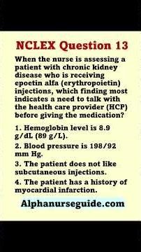 13 - NCLEX Questions and Answers with Rationales | NCLEX Practice Question | NCLEX RN & LPN Review