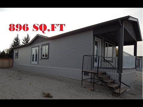 16 x 56 2 bed 1 bath with front porch cottage Modular Mobile Home tour